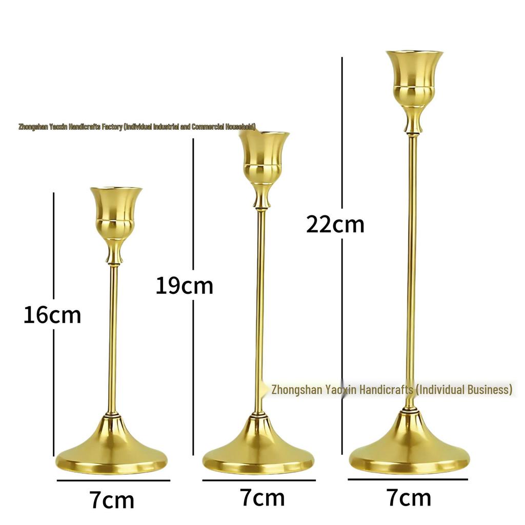 European Minimalist Candlestick Ornament for Candlelight Dinner & Wedding Décor