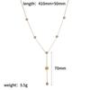 Fashion Necklace with Zircon 18K Gold Plated Stainless Steel Dainty Gold Y-Shaped Pendant Choker Jewelry for Women