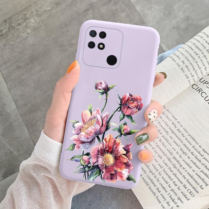 Für Redmi 10C 10 C 10A Hülle Funda Vintage Blumen Blätter Schutzhülle Weiche Capa Für Xiaomi Redmi 10C 13C 14C Bumper Case