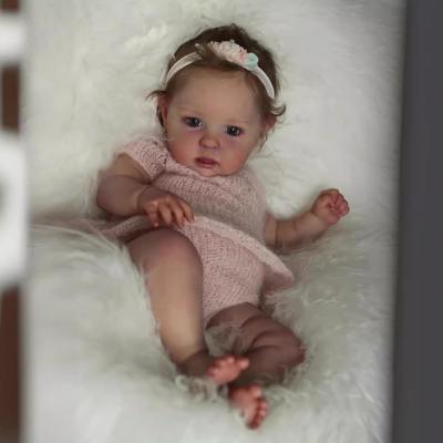 Cute 20 Inch Cloth Body Reborn Dolls Ward Handmade 3D Painted Skin Visible Veins Simulation Doll So Truth Like Newborn Dolls for Kids Christmas Gift