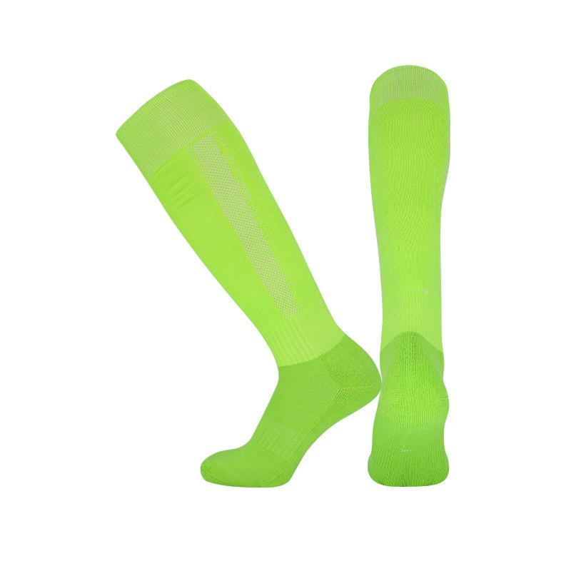 2026 Adult Kids Solid Color Soccer Socks Socks Towel Bottom Over Knee Socks Teen Anti Slip Sports Socks