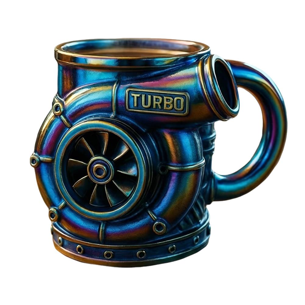 

New Turbocharger Design Cup: Unique V8 Turbocharged Engine Coffee Mug Handcrafted Gift Drinkware Gift For Men Water Container B
