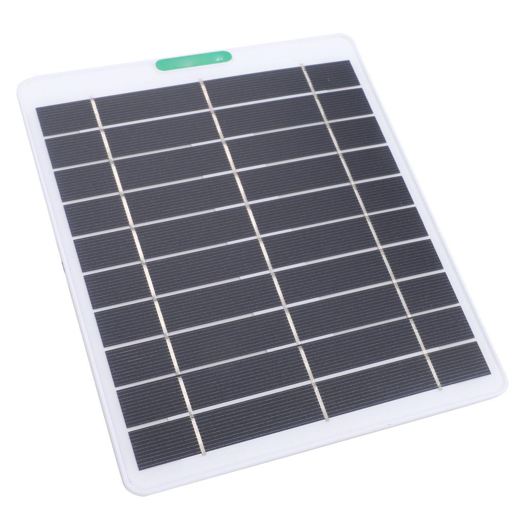 5W Solar Panel Charger Solar Charger with Type C Port for Security Camera Doorbell Outdoor Indoor Use White