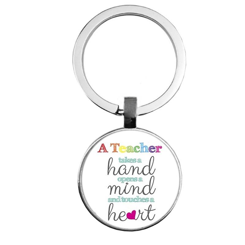 Keychain Accessories Pendant Floral Thanksgiving Text Good Friends Retro Personalized Keychain Gift Pendant