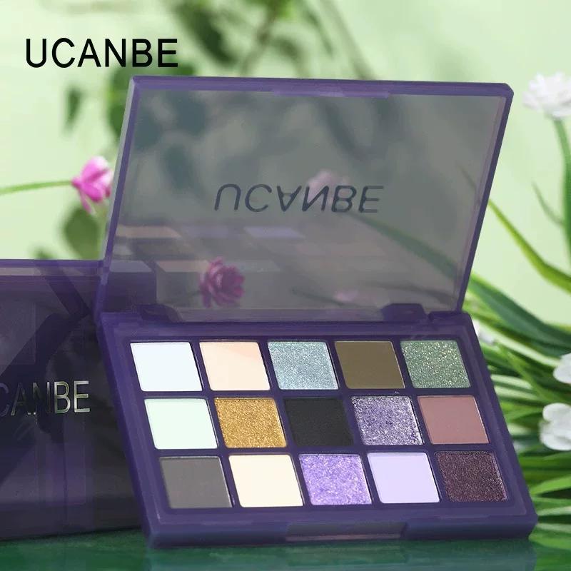 Ucanbe Fifteen-Color Series Eyeshadow Low Saturation High Saturation Matte Pearlescent Colorful Makeup for Daily Use for Beginners