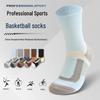 Men's Mid-Calf Professional Basketball Socks - Sweat-Absorbent, Non-Slip, Ideal for Running and Fitness