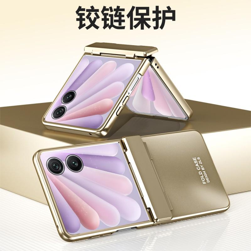 Luxury Electroplated Hinge Cover Honor Magic V Flip 2 Foldable Phone Case Shockproof Scratch Resistant PC Shell