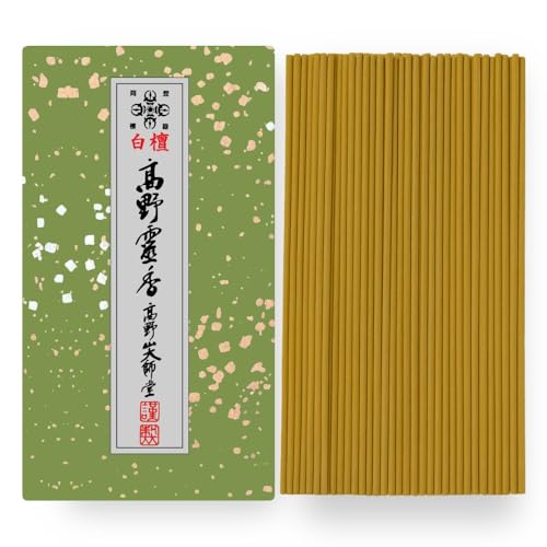 Koya Reiko Incense Sticks, Premium Sandalwood, Large Box, Approximately 290 Sticks, 13.5cm Long, Premium Sandalwood Scent, Sandalwood, Koyasan Daishid