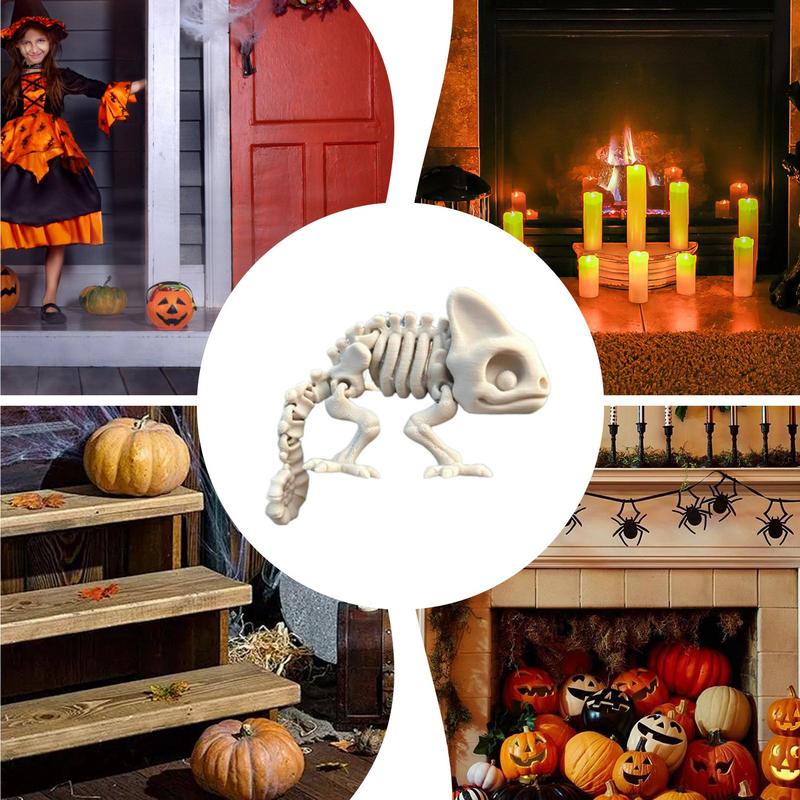 Skeleton Chameleon Decor Chameleon Craft Skeleton Decor Creative Chameleon Bone Figurine Tabletop Chameleon Skeleton Statue For
