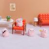 Resin Cartoon Piggy Car Ornaments Pig Cartoon Pink Pig Resin Ornaments  Car Accessories