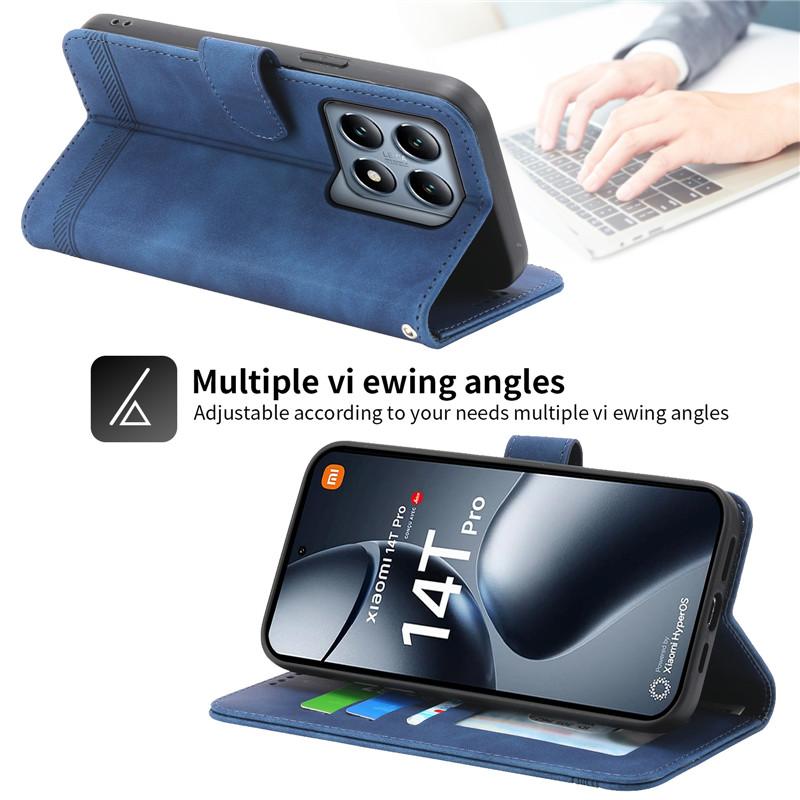 15T 17 Hülle Business Magnetisches Leder Flip Ständer Brieftasche Handyhülle auf Für Xiaomi 15T 15 Ultra 13 14 13T 14T 17 Pro Max 5G Mi15T