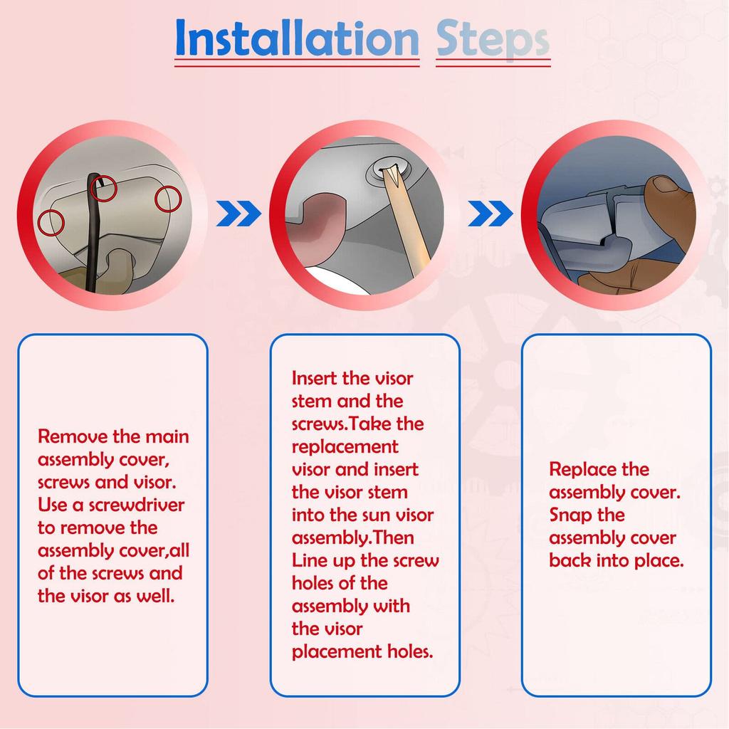 Driver's Side Sun Visor with Makeup Mirror, UV Protection, Gray, Easy Installation for 2008-2014 Impreza (Product Number: 92011FG032ME)