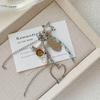 Ins  Bead Pendant Keychain Creativity Acrylic Backpack Hanging Piece Car Key Chain Trend Accessories