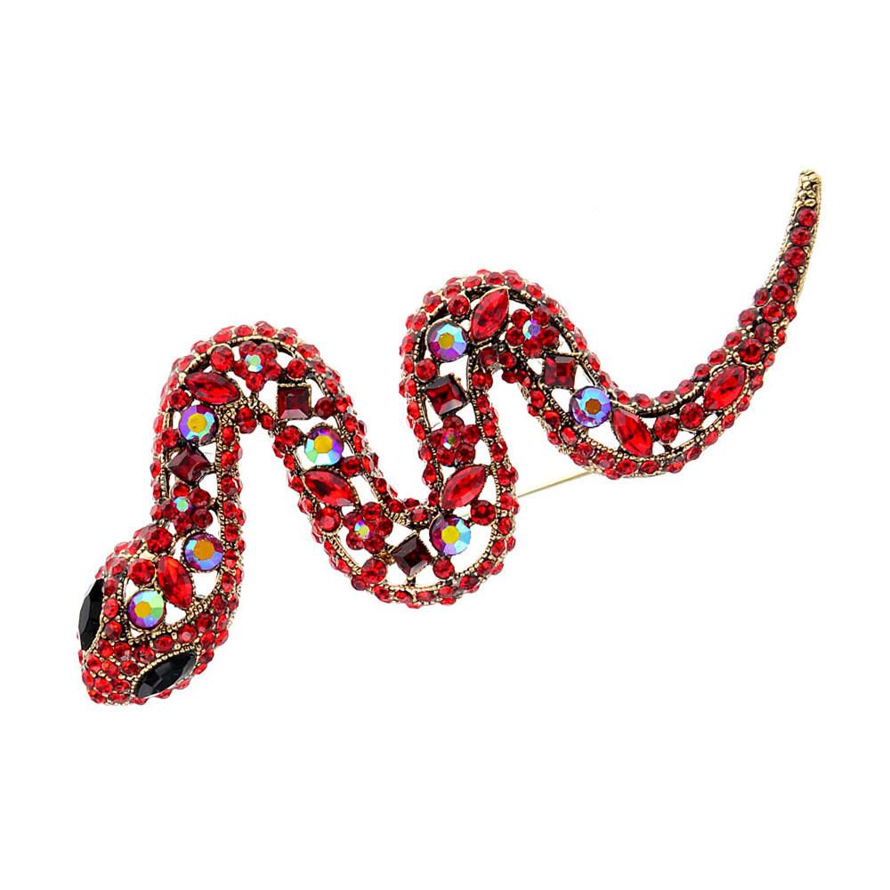 Animal Snake Brooch Pin With Electroplated Alloy Decorative Accessory For Men Women
