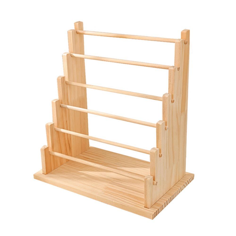 Solid Wood Bracelet Display Stand 4/6 Layer Jewelry Organizer Durable Bracelet Holder