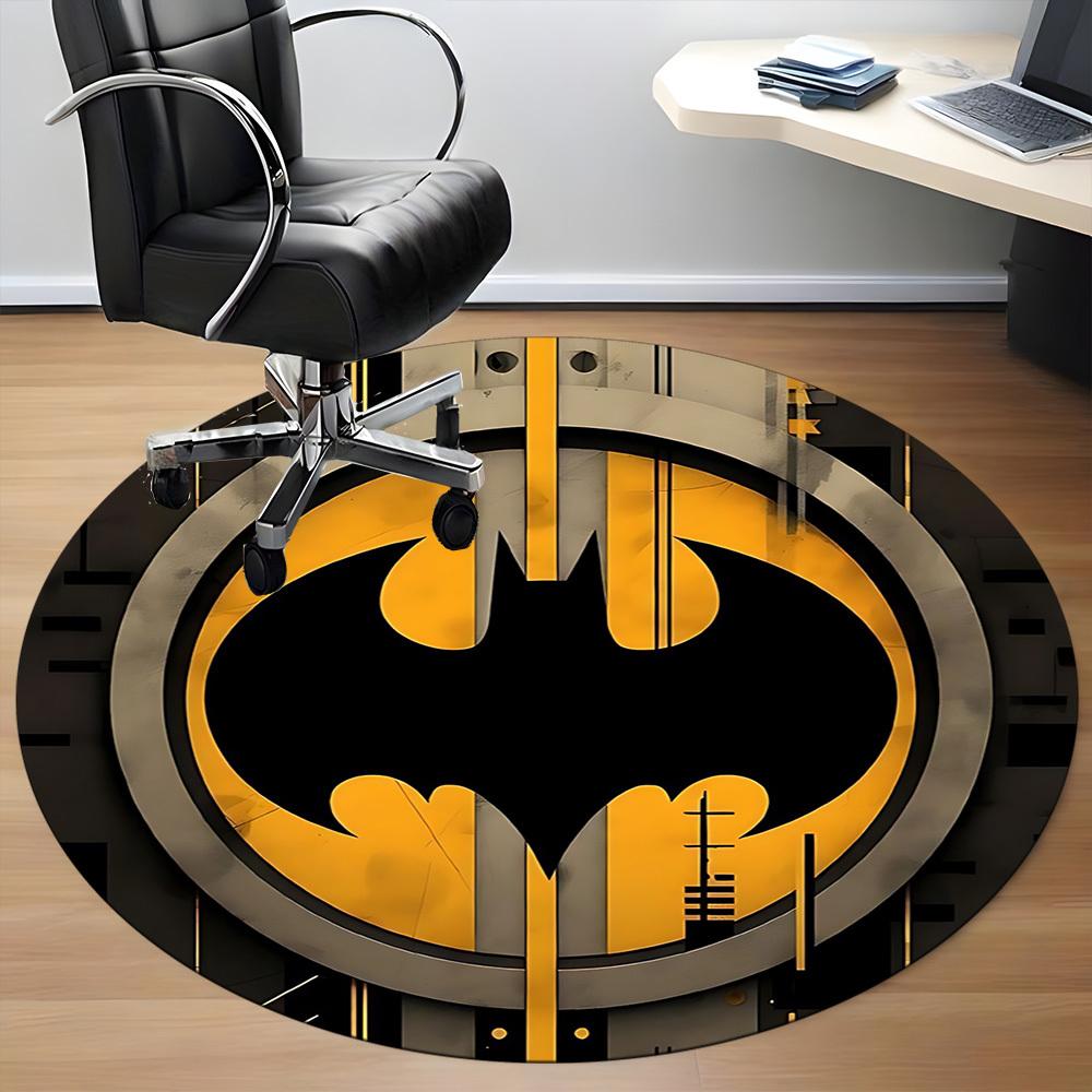 1pc Batman Office Round Area Rug, Under Office Chairs Bedroom Living Room Home Decor, Room Deco, Available in Various Sizes