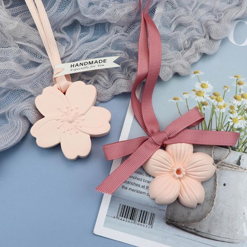 Five Petals Flower Silicone Mold Cherry Flower Epoxy Casting Mold Fragrant Gypsum Resin Mold for Car Pendant Ornament