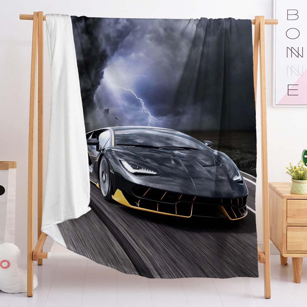 Blanket Car Locomotive Flannel Blanket Digital Printing Nap Blanket