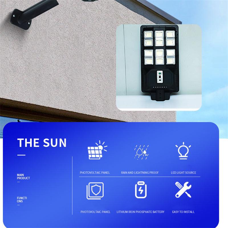 High Power Burst Bright Solar Lights Outdoor Garden Lights Home Outdoor Human Sensor LED Street Lights Waterproof Lightning Protection Street Lights