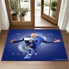 Kylian Mbappe Design Crystal Velvet Rug Soft Decorative Mat for Bedroom Entrance