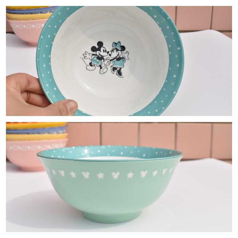 Colorful Large Ceramic Children's Bowl - Creative Underglaze Design for Rice or Porridge