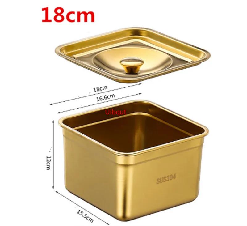 Stainless Steel Tank Box with Cover Kitchen Oil Basin Square Barrel Storage Bottle Seasoning Box Jars and Lids Spice Jars Set