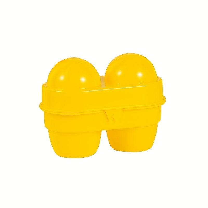 Portable Egg Carrier Yellow Plastic Egg Storage Box with Handle Holds 2 Eggs Food-Contact Safe for Travel and Home Use 990₽