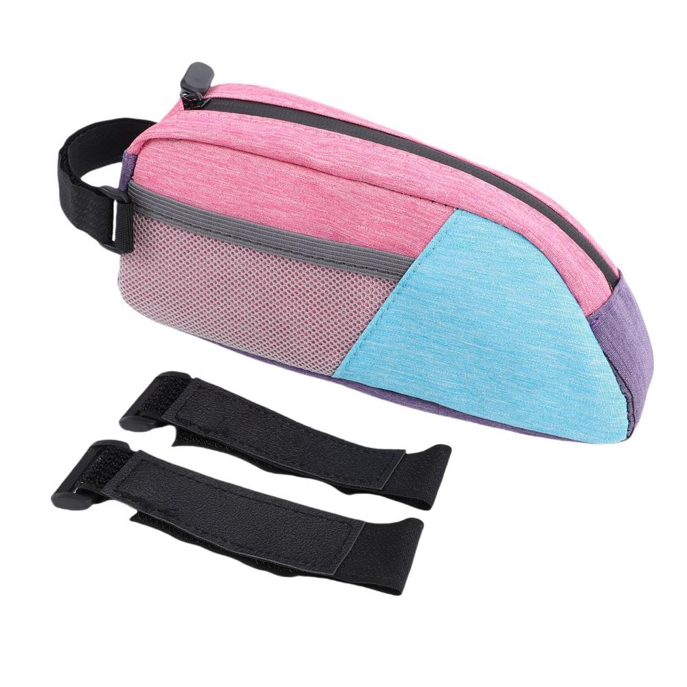 Sac de Guidon Amovible pour Vélo Sac Triangle Polyester pour Cadre de Vélo Rangement Outils de Réparation Vélo