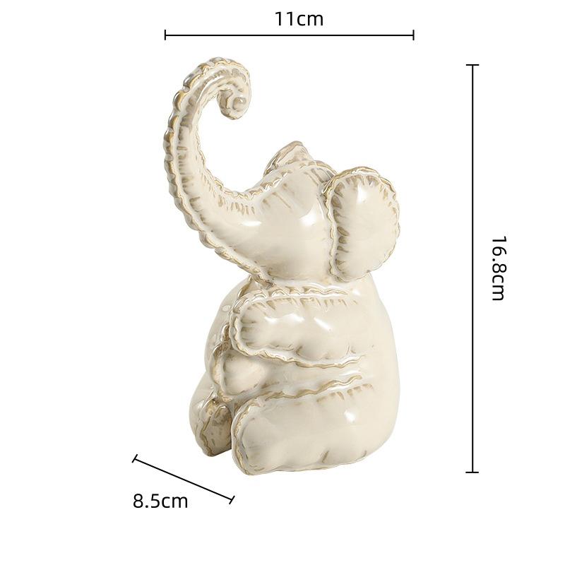 Ceramic Handicrafts Simulation Animal Sculpture Abstract Elephant Figurine Abstract Bubble Home Decoration Accessories