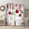 2Pcs Christmas Theme Window Curtain Digital Printed Window Drape For Festive Home Decor Rod Pocket Design For Easy