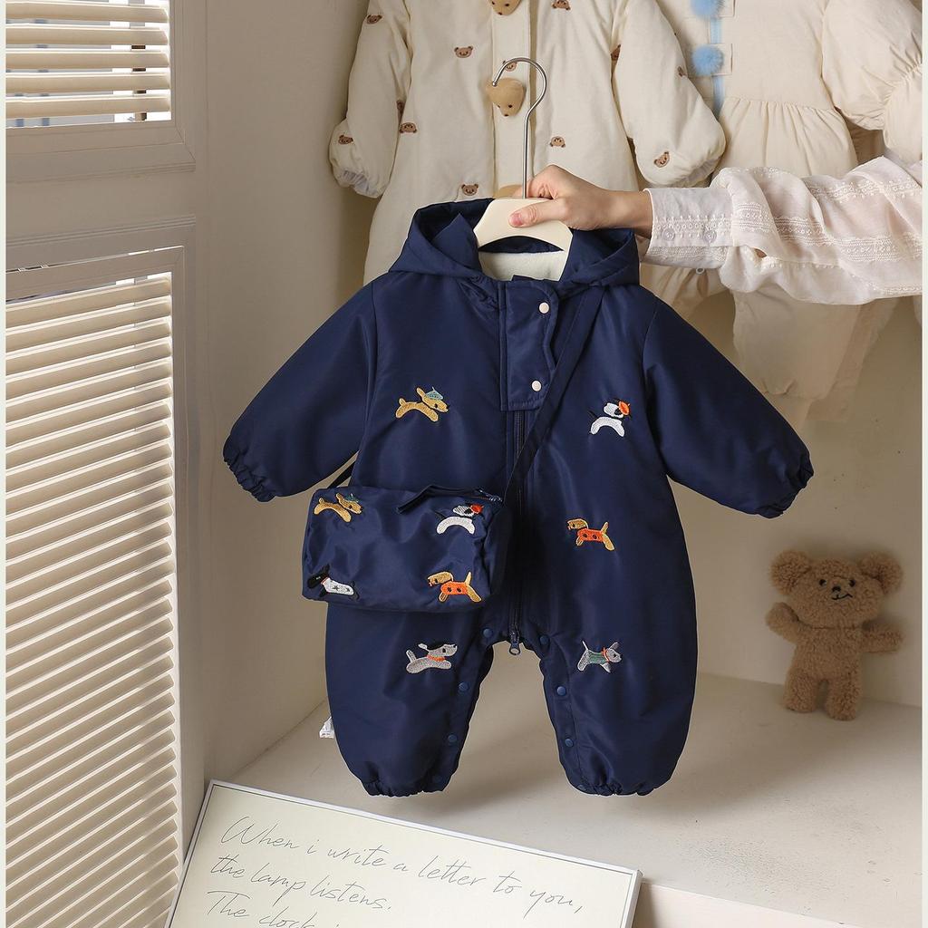 Autumn & Winter Baby Jumpsuit Windbreaker: Infant & Toddler One-Piece Outerwear Coat Romper