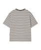 BEYOND CLOSET [Collection Line] Airy Stripe Short Sleeve Knit Multi