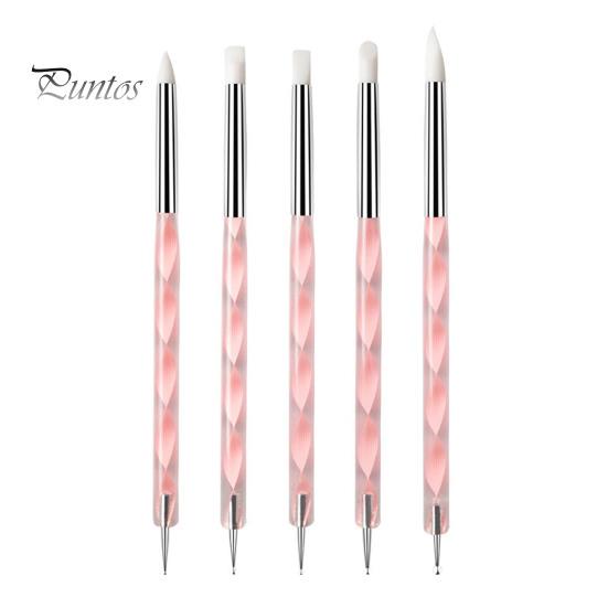 

5 шт. Інструмент для ліплення із силіконової глини. Моделювання. Кераміка. Вироби з глиняних крапок. Для рукоділля. Для прикраси торта. рожевий