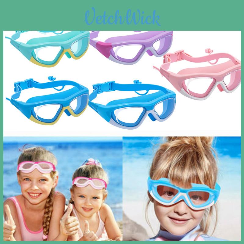 Anti-fog Swimming Goggles For Kids With Ear Plugs And Uv Protection No Leaking