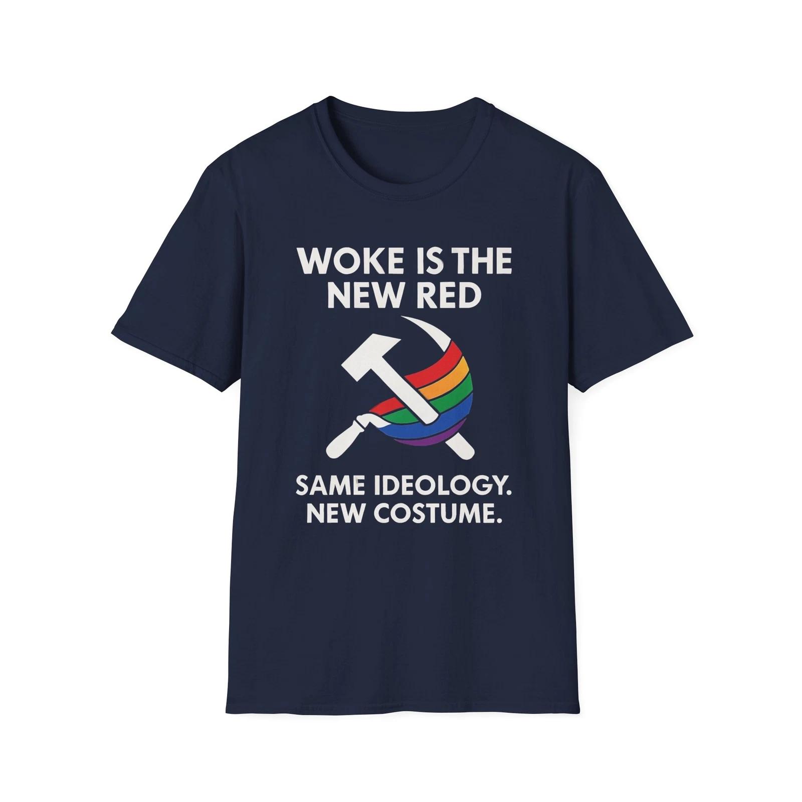 Woke Is The New Red T shirt, Anti-Globalist, USA Tee, Patriotic Apparel, 3XL