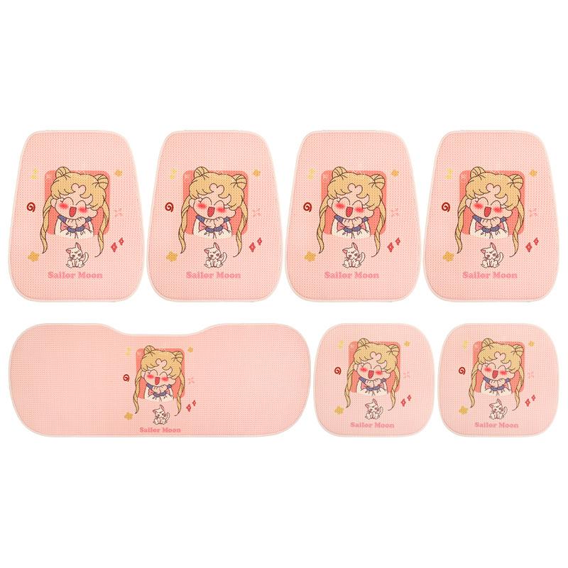Beautiful Girls Universal Seat Cushion Covers Cute Breathable Four Seasons Comfortable Soft Pad Car Seat Protector