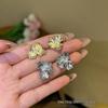 Luxury Pearl Flower Stud Earrings for Women - Irregular Three-Dimensional Design