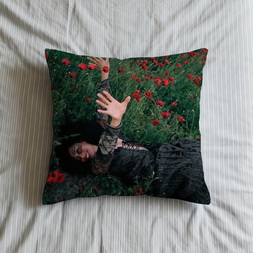 Cushion Cover Of Soft Case Sofa Woman Living Room Home Comfortable Office Celeste Faces Decor Protective Pillow