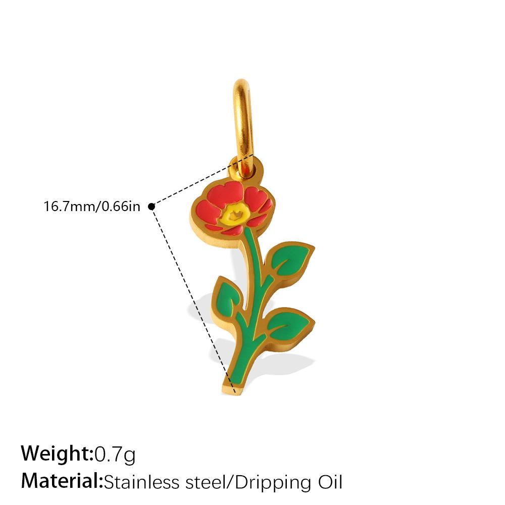European and American Dripping Oil Small Fresh Plant Series Pendant Cactus Flower Bee DIY Versatile Jewelry Accessories 2026