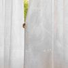 Sheer Embroidered Cotton Blended Curtain With Design For Living Room And Bedroom Decor