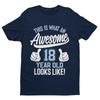 Funny 18Th Birthday T Shirt This Is What An Awesome 18 Year Old Looks Like Gift