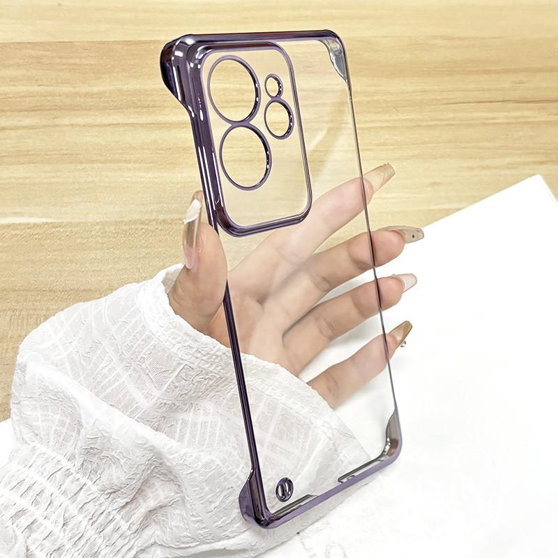Luxury Plating Frameless Transparent Phone Case For Realme Neo7 GT7 6 5 2 Pro GT Neo 6 5 SE GT Neo 3 2 Shockproof Bumper Hard Back Protector Cover