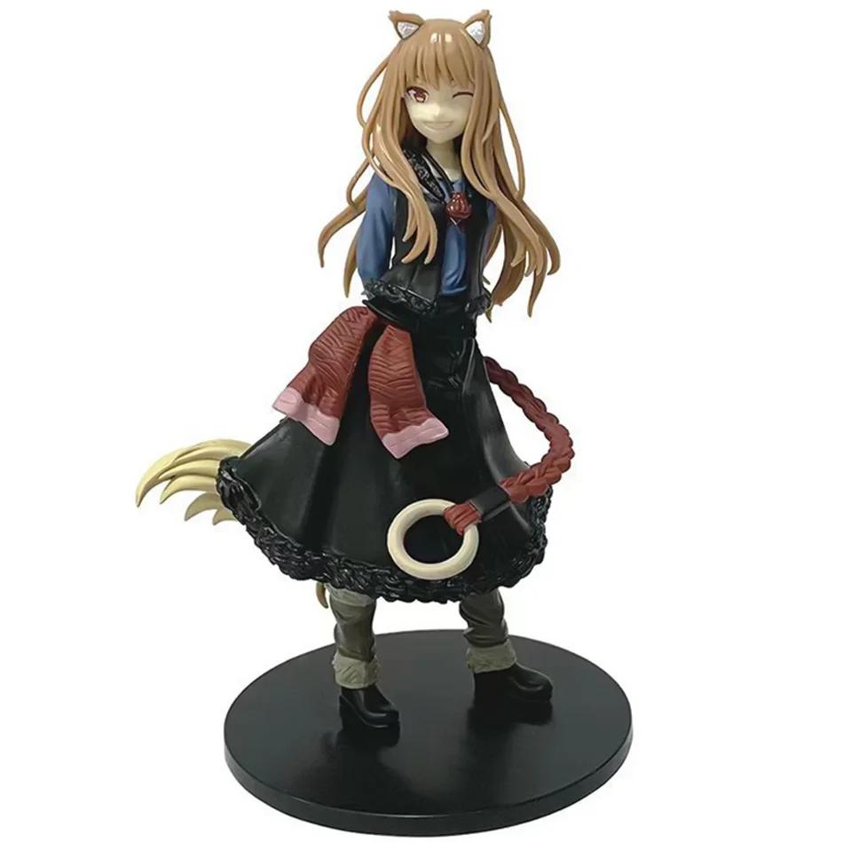 Anime Wolf and Spice Charakter Held Niedlicher Wolf Anime Schönes Mädchen Handgefertigte Dekoration Anime Peripherie PVC Modell Geburtstagsgeschenk