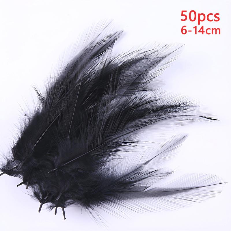 

6-14cm Hackle Feathers Trim 50pcs Long Plumas Chicken Decoration For Crafts Massage Dreamcatcher Making Carnival Piume Pheasant