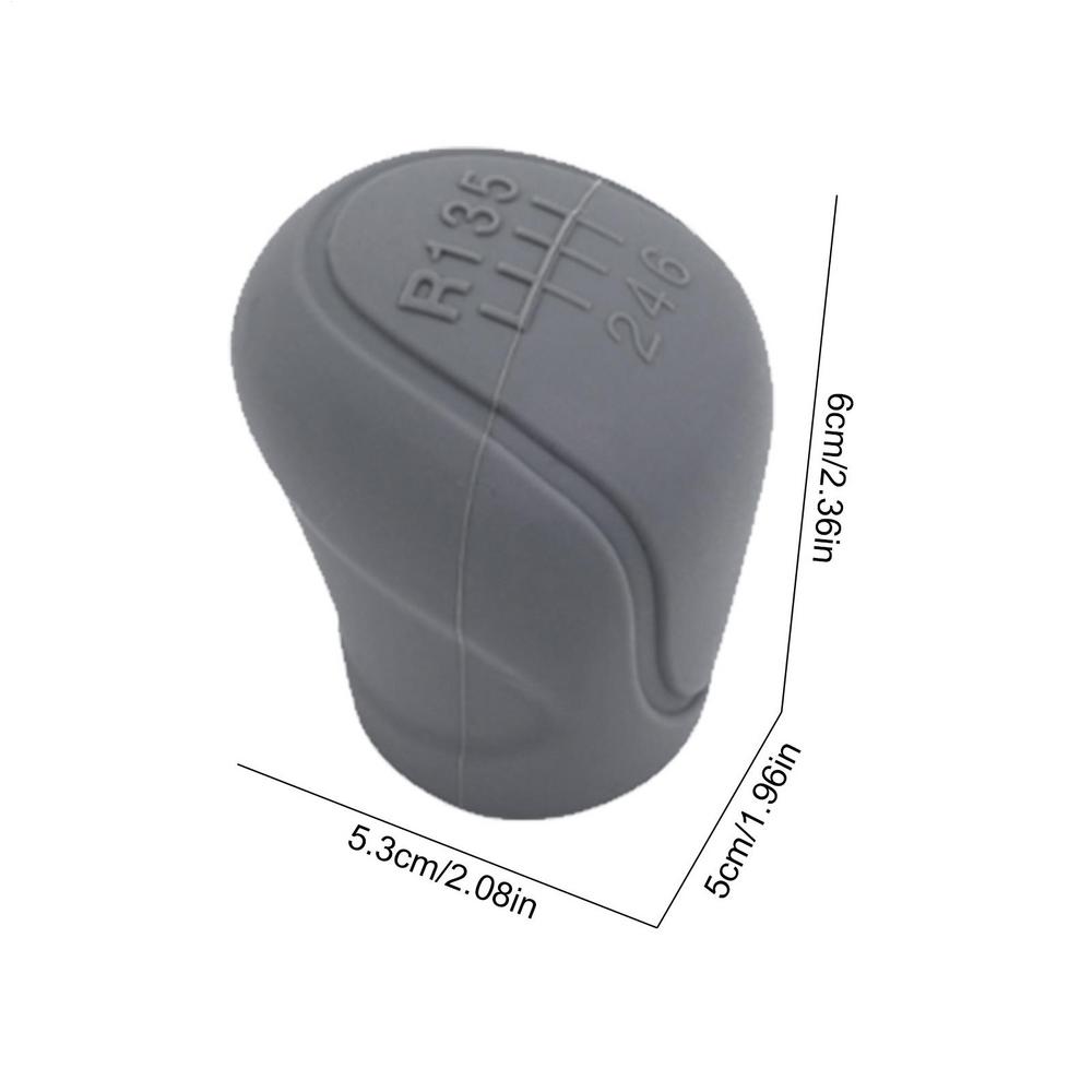 6-speed Car Silicone Gear Shift Knob Cover Gear Shift Non-Slip Grip Handle Protective Covers Manual Car Interior Accessories