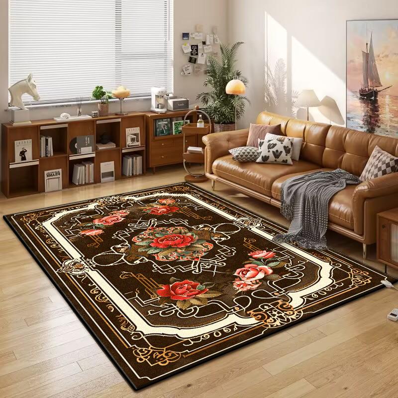 Vintage Persischer Luxus Teppich für Wohnzimmer Dekoration Teppiche Große Fläche Schlafzimmer Waschbarer Teppich Rutschfest Sofa Couchtisch Matte