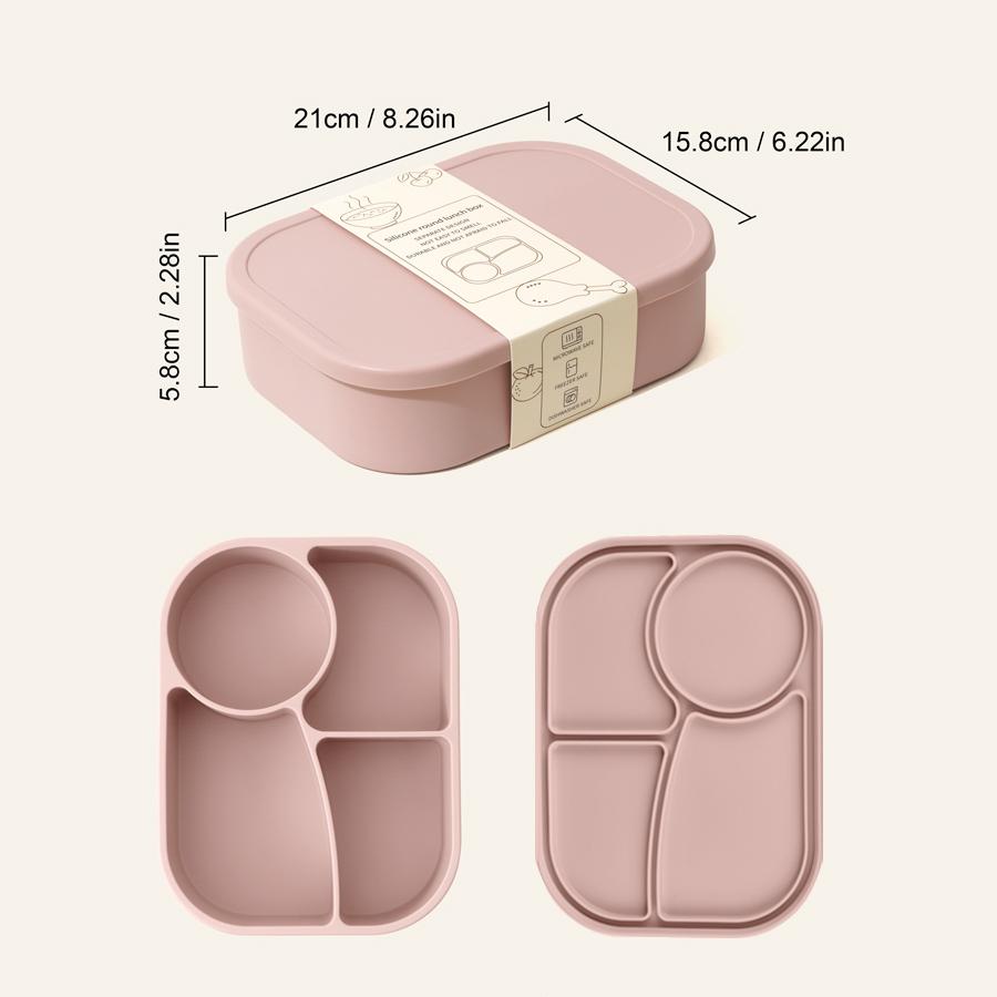 1PCSilicone Food Storage Box Portable Lunch Box For Food Dinnerware Food Container Feeding Bowl Lunchbox Children's Tableware