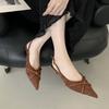 Fashion Bailamos 2025 New Brand Women Sandals Thin Med Heel Outdoor Dress Mules Fashion Shallow Slip On Ladies Slingback Shoes