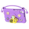 Étui antichoc pour tablette avec support en forme d'abeille mignonne, Housse de protection en mousse EVA avec poignée portable, Adapté aux enfants, Compatible avec