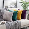 Velvet Sofa Cushion Plush Model Room Pillow Ins Solid Color Twill Pillow Case Office Bedside Pillow